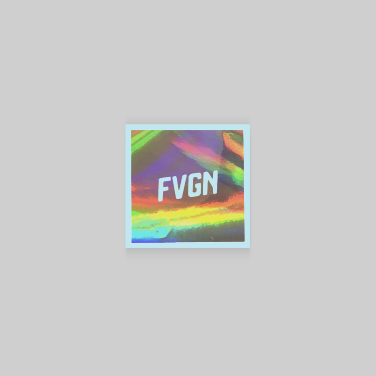 FVGN Retro Square Sticker