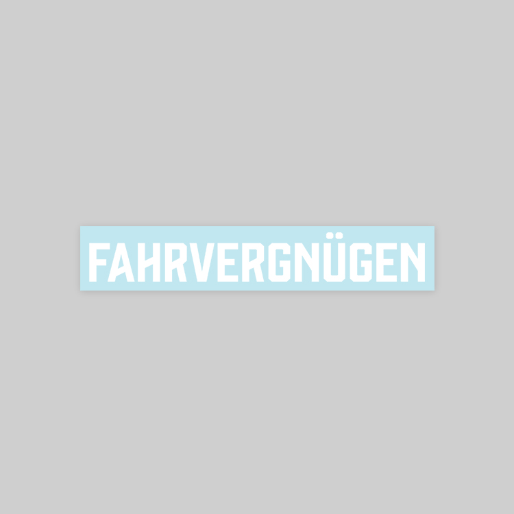 Fahrvergnugen Straight Logo Sticker